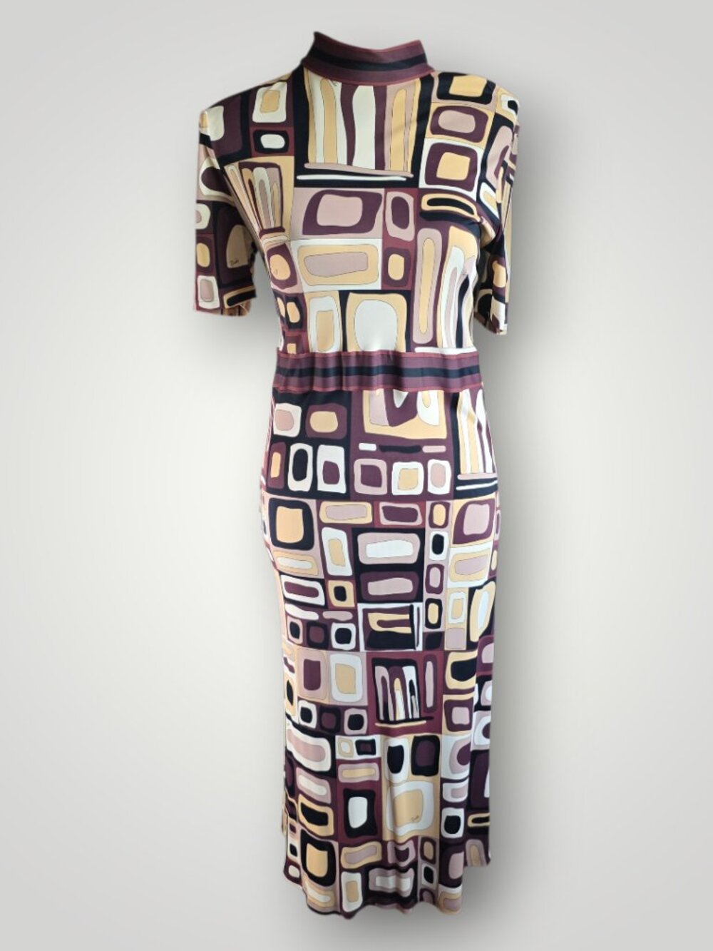 Early 2000's Emilio Pucci Quadratini Print Dress